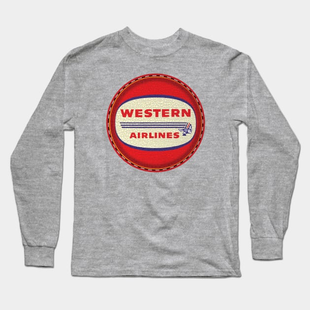 Western Airlines Long Sleeve T-Shirt by Midcenturydave